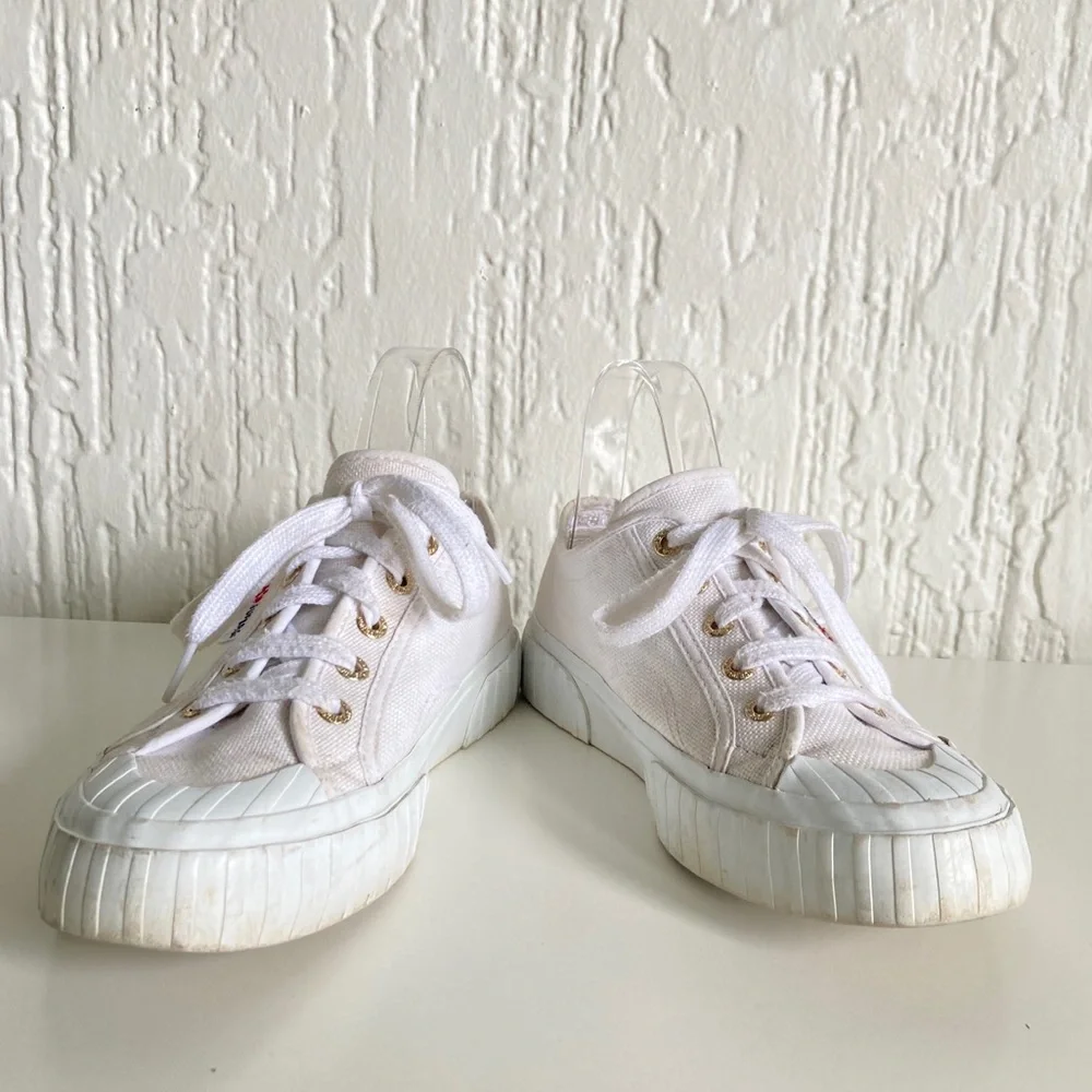 Superga White Canvas Sneakers Size 6.5